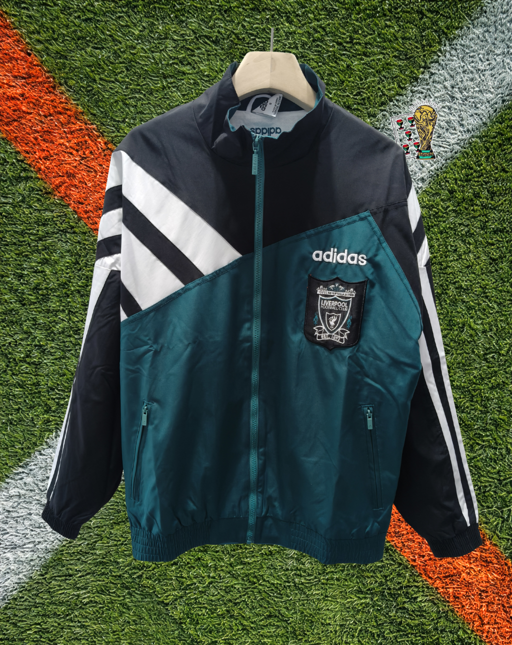 Liverpool 1990s Windbreaker – Anfield Teal Classic