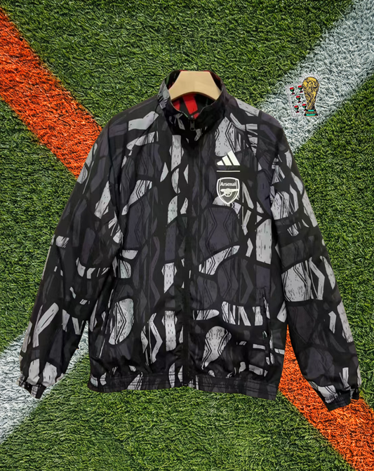 Arsenal 2020s Windbreaker – Gunners Stained-Glass Mono Edition