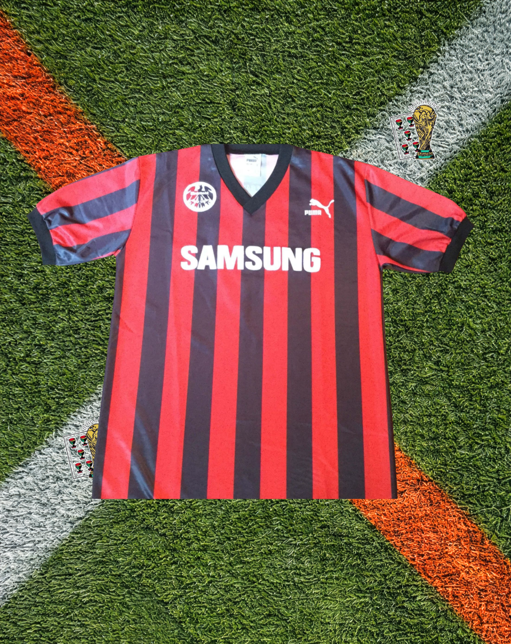 Eintracht Frankfurt 1990-92 Home Jersey – Classic Stripe Short-Sleeve Edition