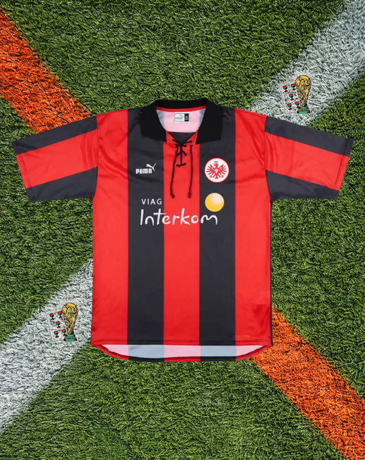Eintracht Frankfurt 1999-2000 Home Jersey – Lace-Up Classic Edition