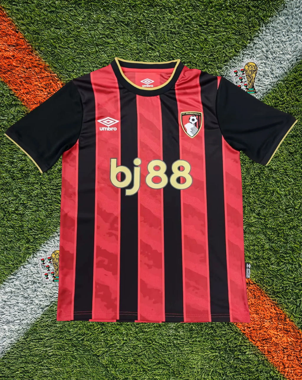 AFC Bournemouth 2024-25 Home Jersey – Cherry Stripe Edition