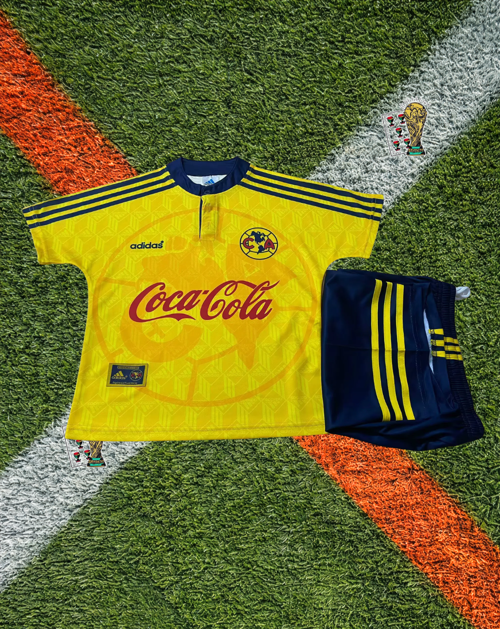 Club America 1996-97 Home Jersey – World Map Gold Edition