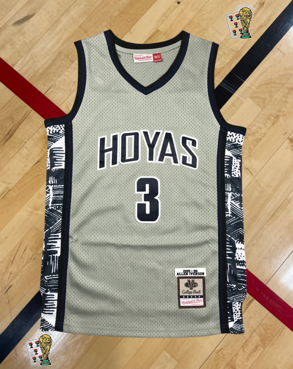 Georgetown Hoyas 1995-96 Away Jersey – College Vault Grey Edition