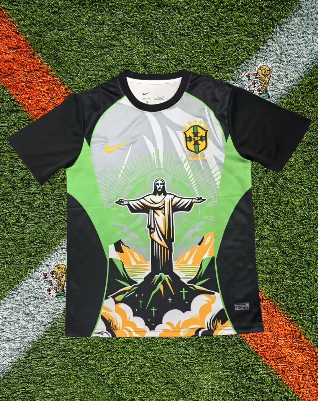 Brazil Home Jersey – Christ Redeemer Green Edition