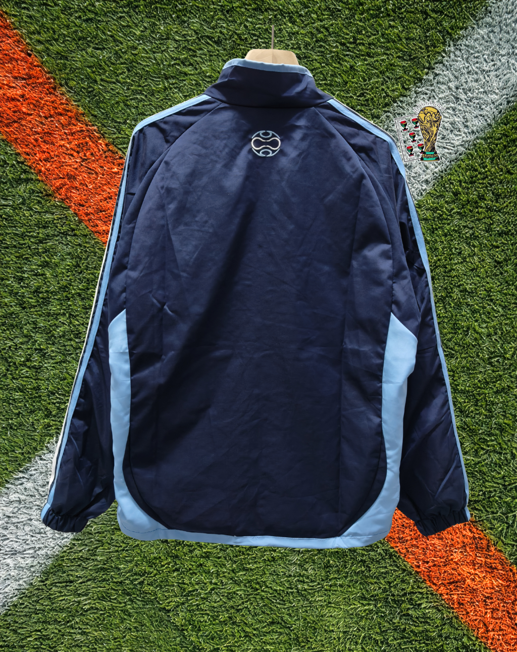 Argentina 2000s Windbreaker – Albiceleste Navy Swirl Edition