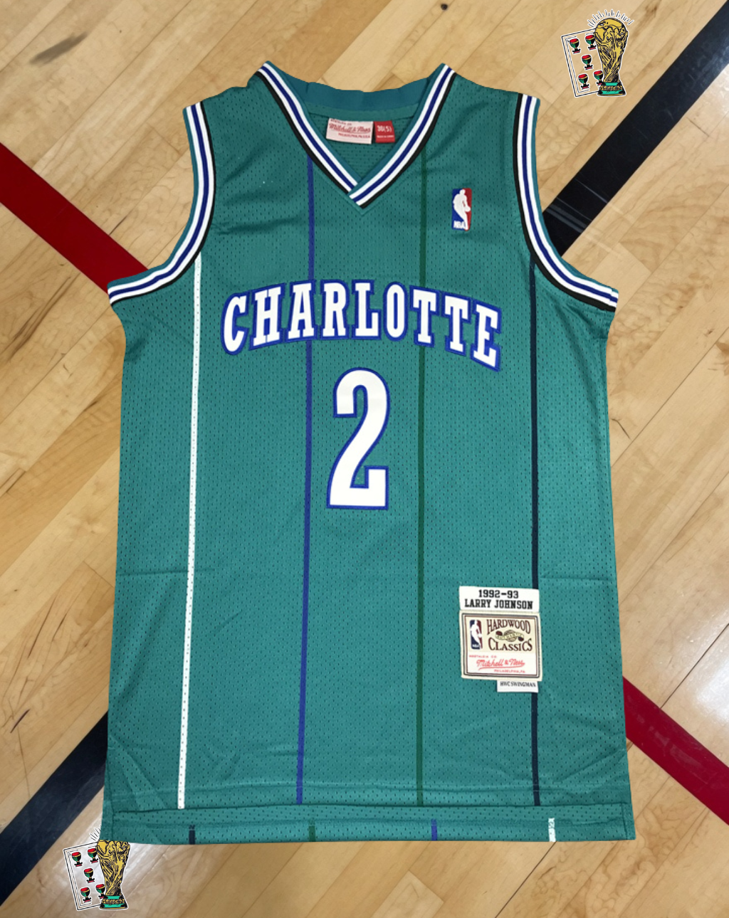 Charlotte Hornets 1992-93 Home Jersey – Johnson Edition