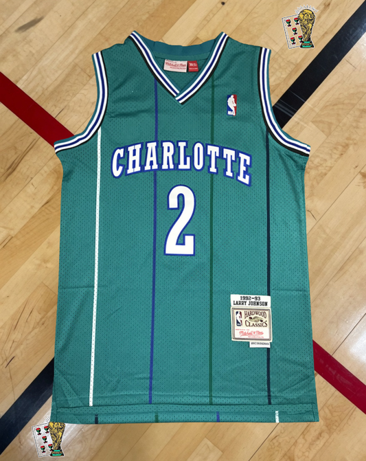 Charlotte Hornets 1992-93 Home Jersey – Johnson Edition