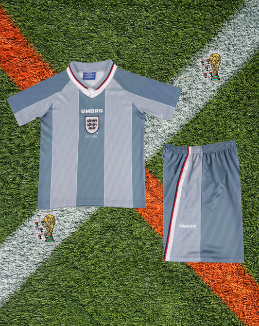 England 1998-99 Away Jersey – Grey Pinstripe Away Edition