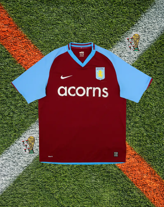 Aston Villa 2007-08 Home Jersey – Acorns Plain Edition