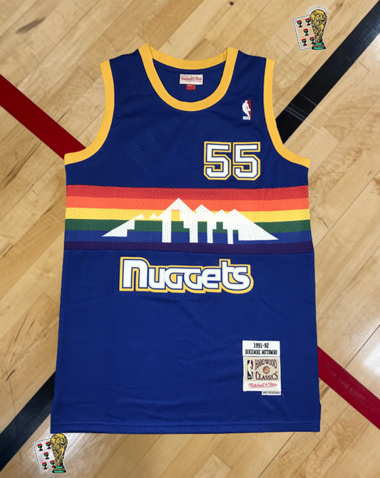 Denver Nuggets 1991-92 Home Jersey – Rainbow Skyline Home Edition