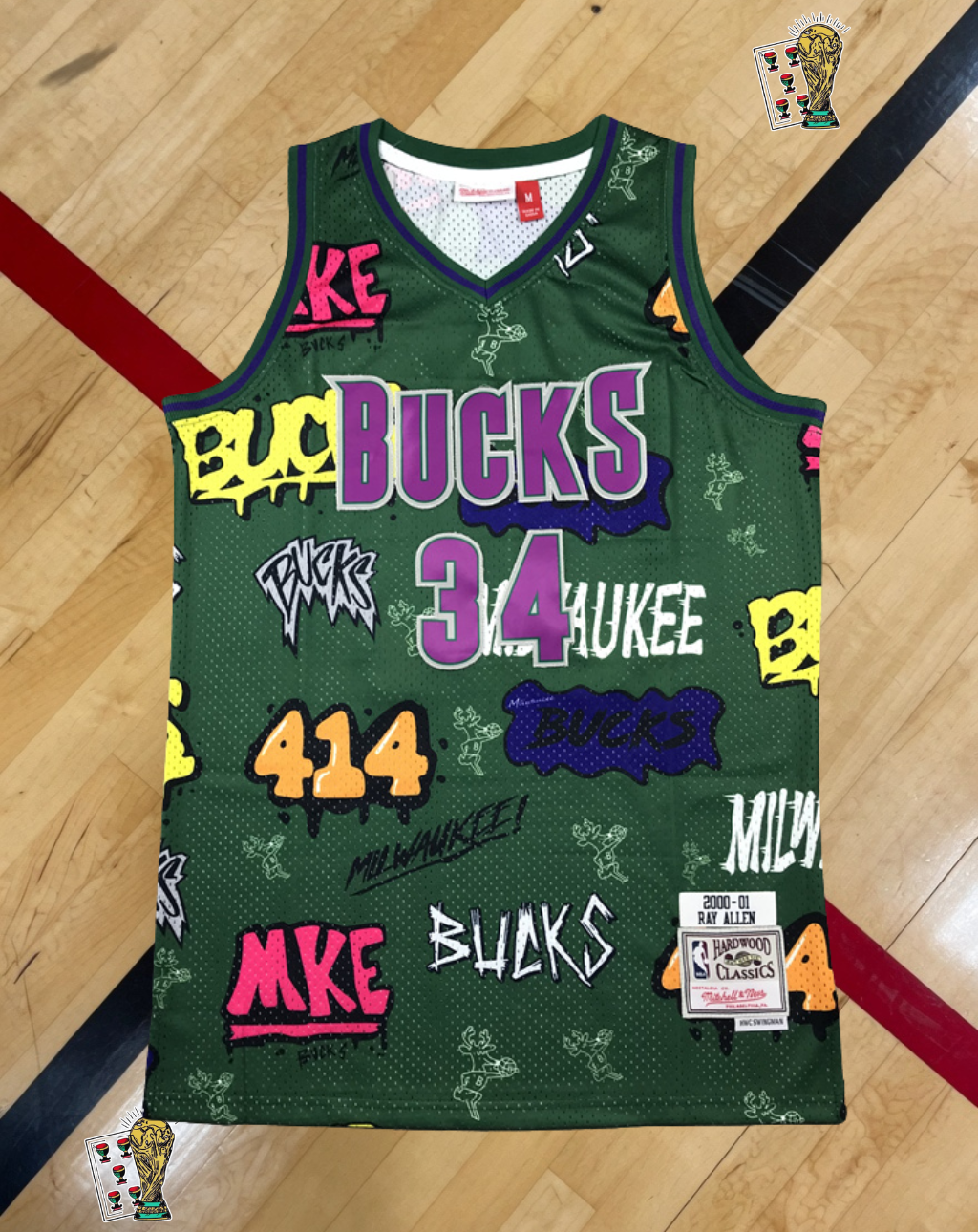 Milwaukee Bucks 2000-01 Jersey – Street Graffiti Edition