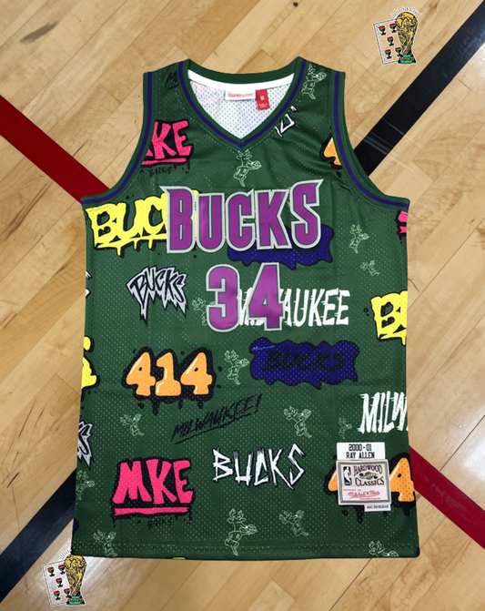 Milwaukee Bucks 2000-01 Jersey – Street Graffiti Edition
