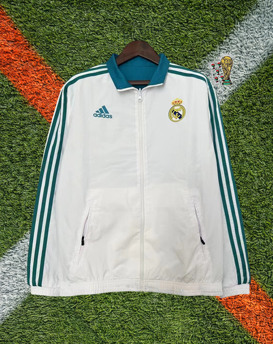 Real Madrid 2020s Windbreaker – Merengue White Classic