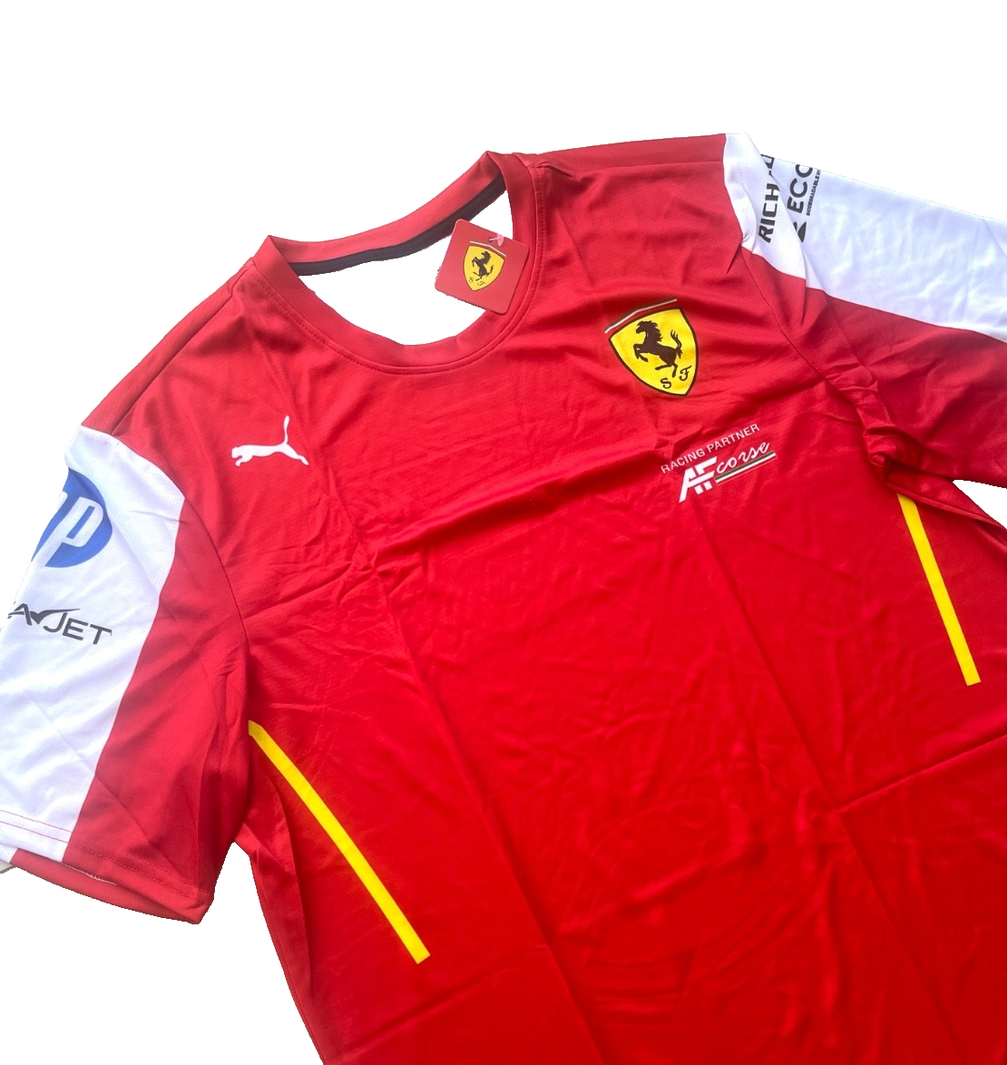 Ferrari Formula 1 Red Team Jersey – Classic Red with White Sleeves Design