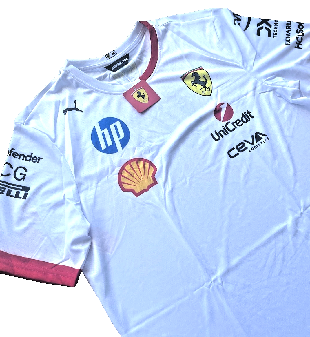 Ferrari Formula 1 White Team Jersey – Clean Racing Inspired Design