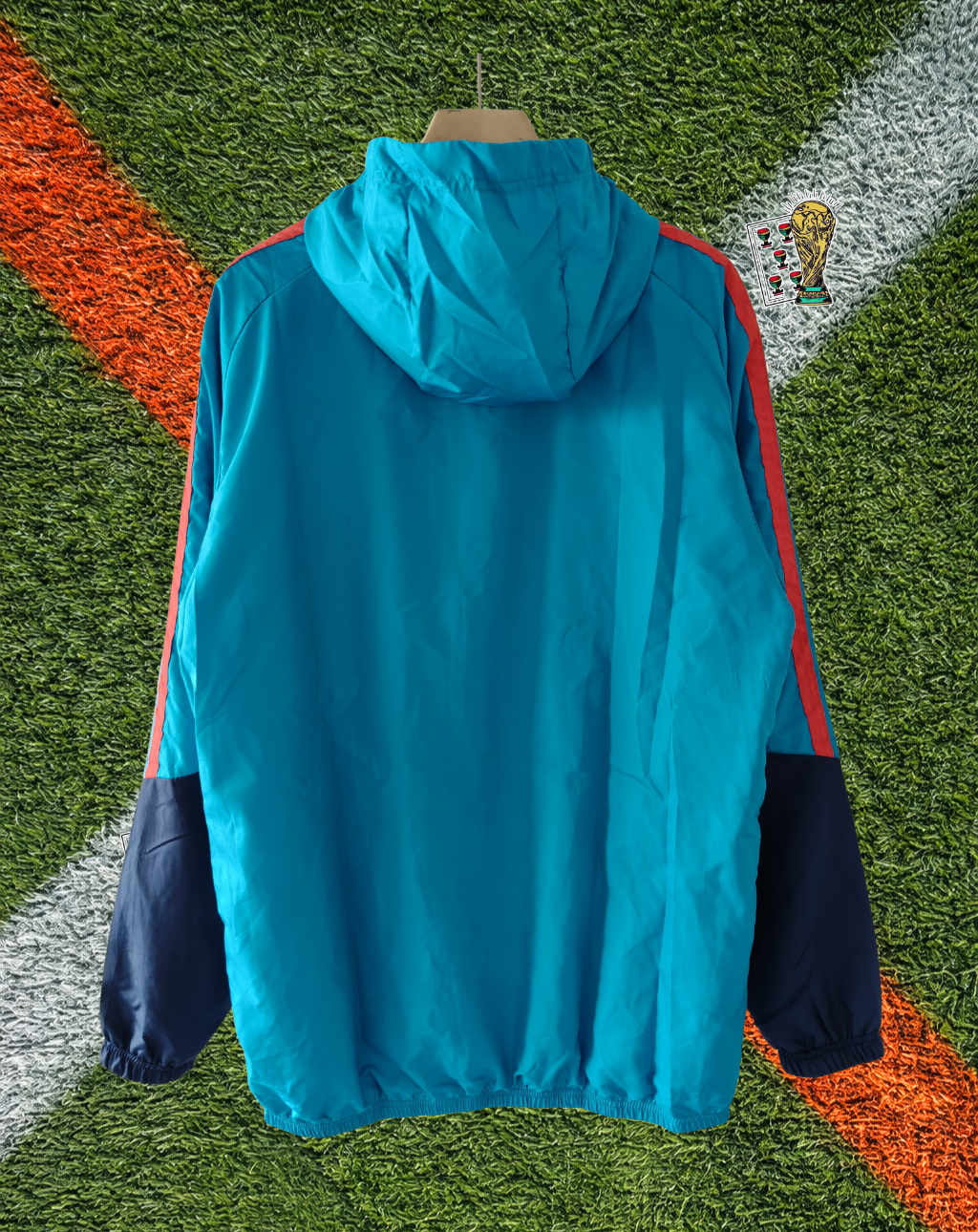 Spain 2010s Windbreaker – La Roja Teal Hooded Edition