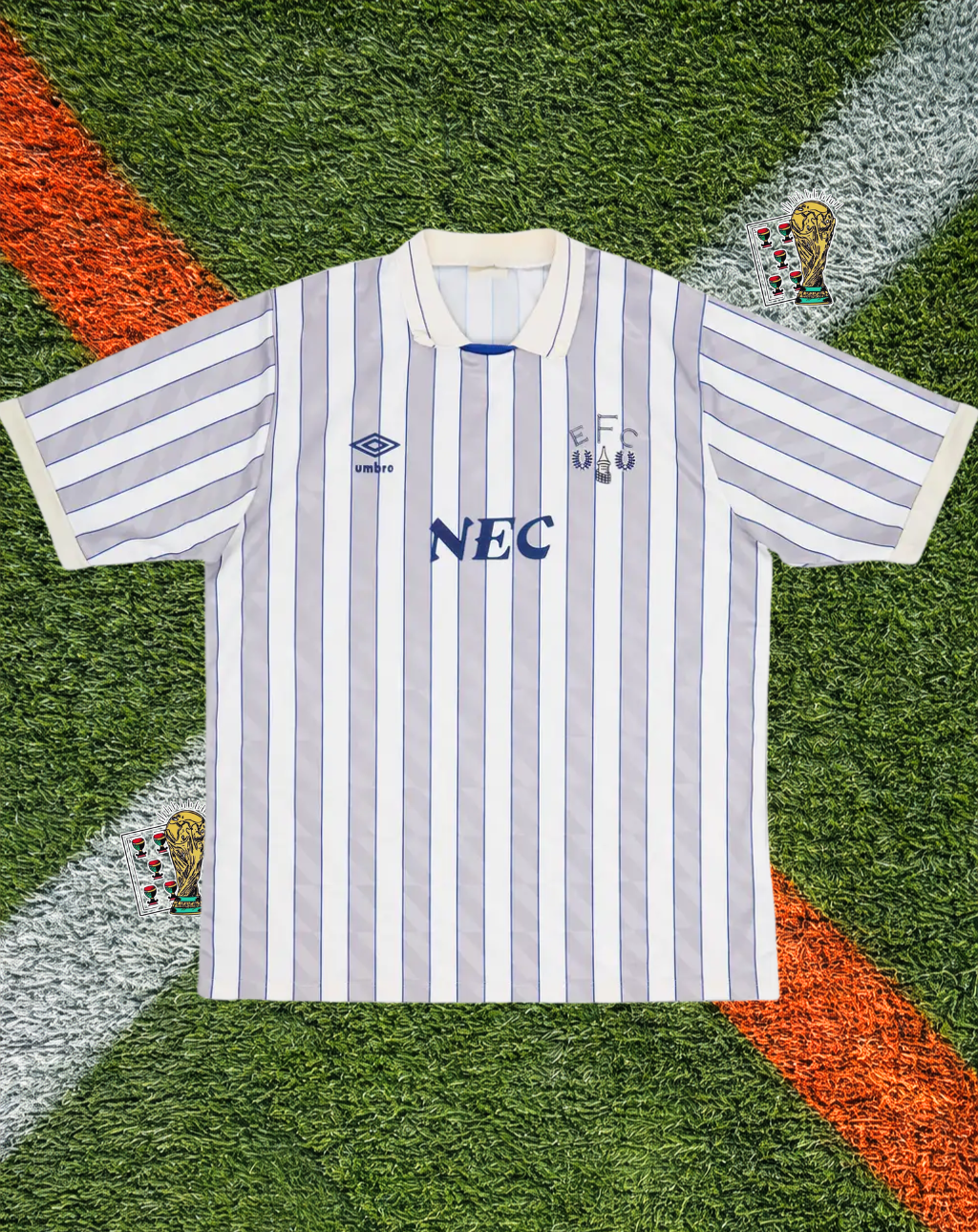 Everton 1995-97 Away Jersey – Grey Pinstripe Away Edition