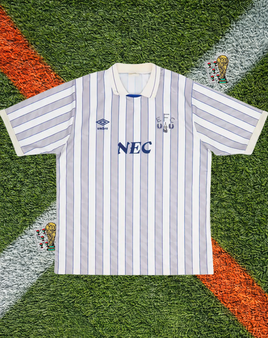 Everton 1995-97 Away Jersey – Grey Pinstripe Away Edition