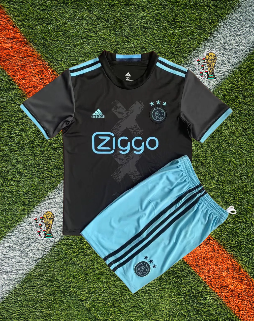 Ajax 2018-19 Away Jersey – Ziggo Black Star Youth Edition