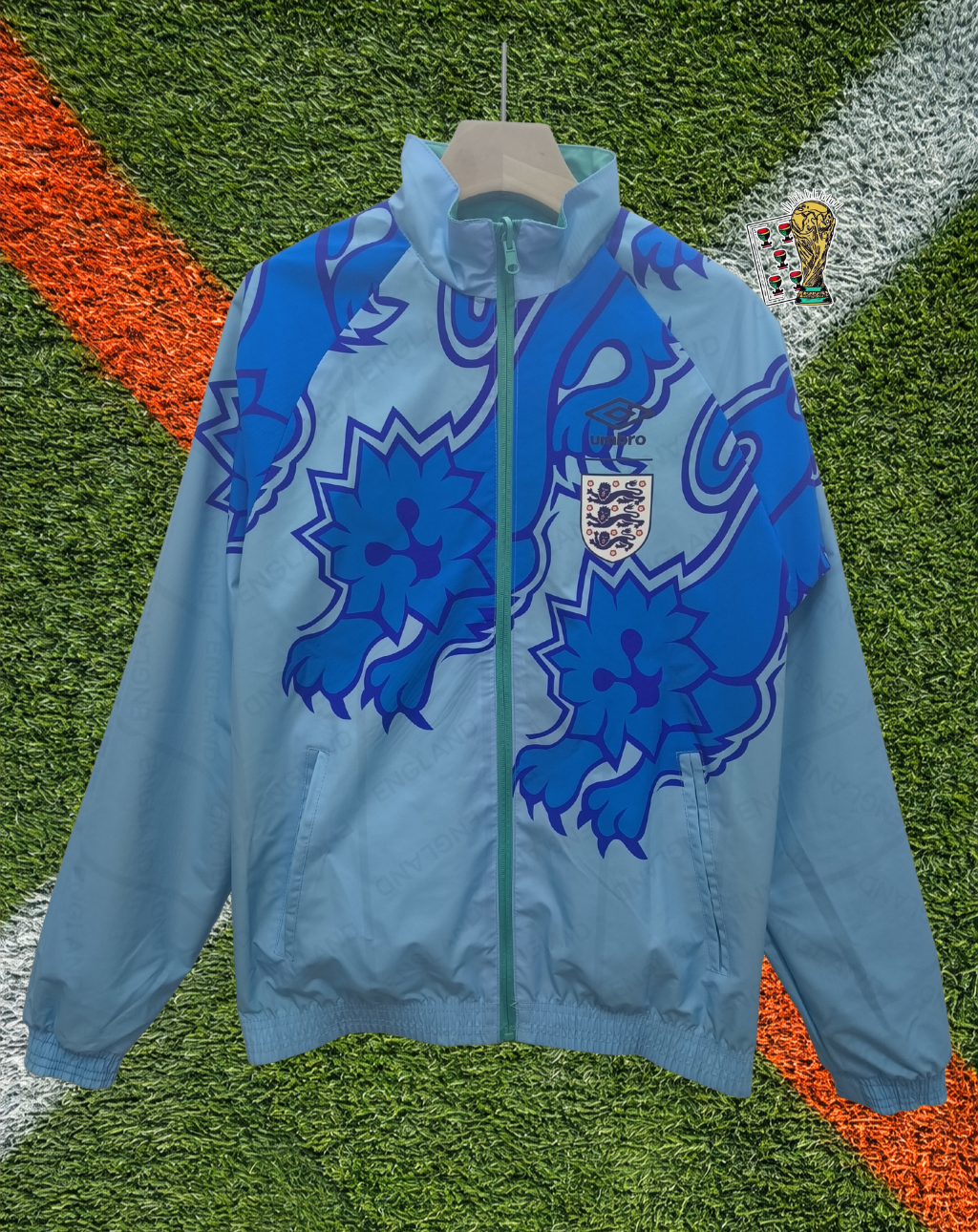 England 2020s Windbreaker – Three Lions Sky Graphic Edition