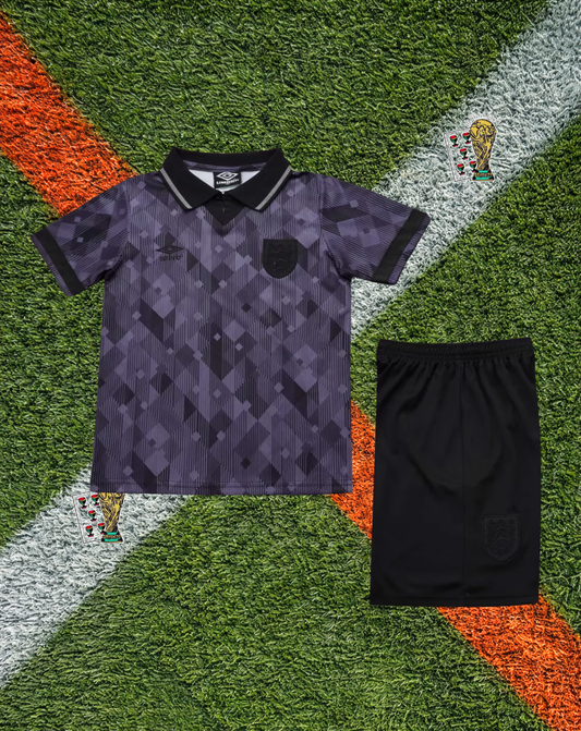 England 1990-91 Third Jersey – Diamond Geometric Third Youth Edition
