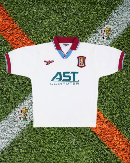 Aston Villa 1997-98 Away Jersey – Claret Trim Edition