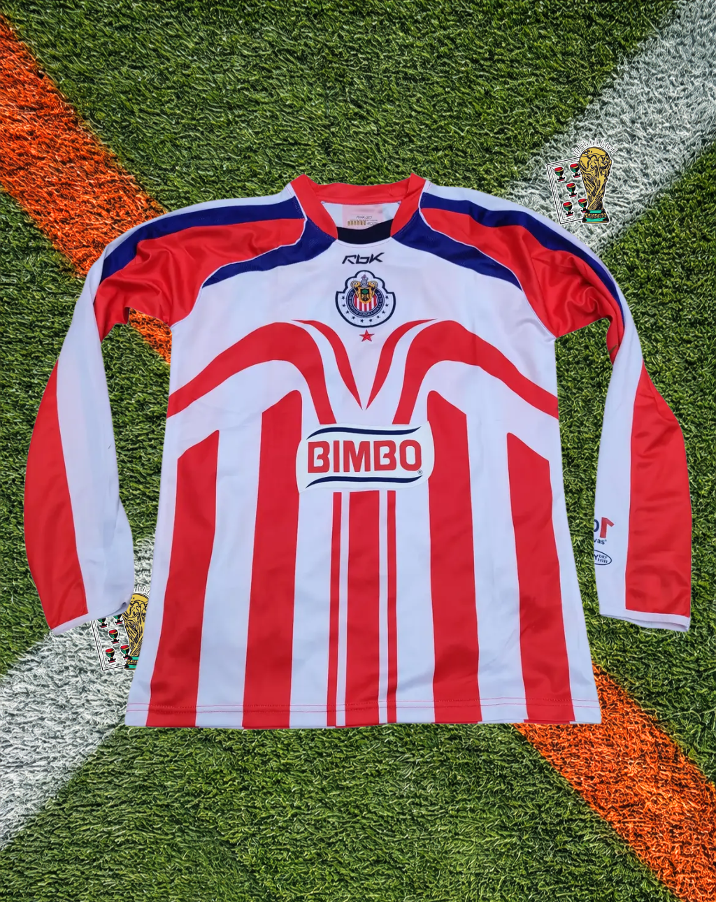 Chivas de Guadalajara 2005-06 Home Jersey – Chevron Stripe Long Sleeve Edition