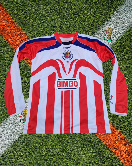 Chivas de Guadalajara 2005-06 Home Jersey – Chevron Stripe Long Sleeve Edition