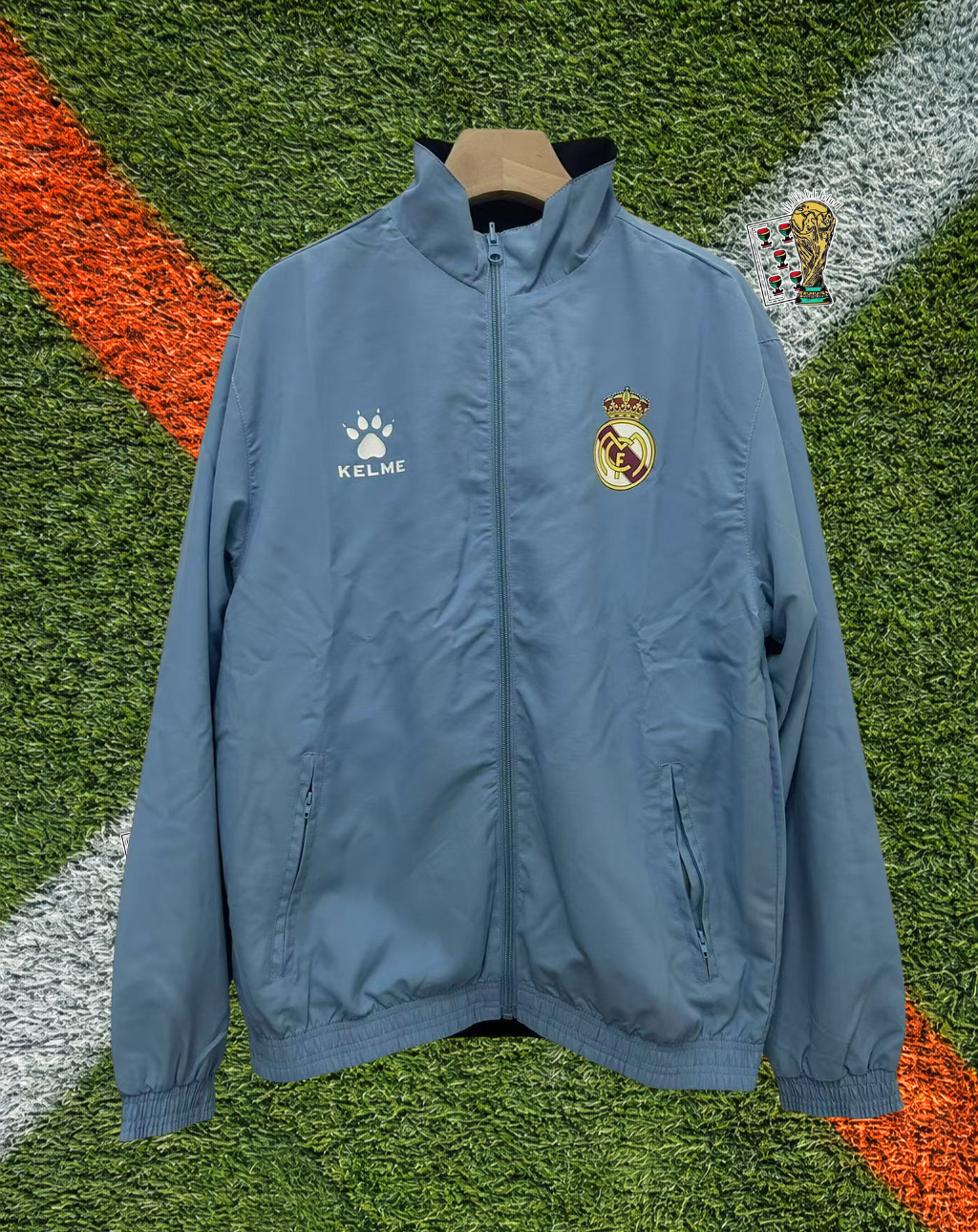 Real Madrid 1990s Windbreaker – Merengue Slate Blue Classic
