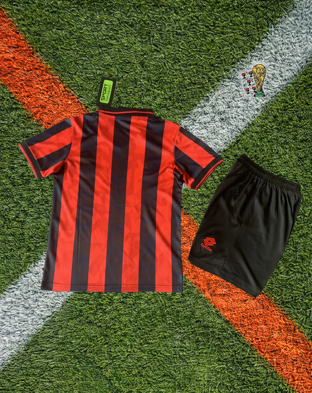 AC Milan 1988-89 Home Jersey – Motta Jacquard Youth Edition