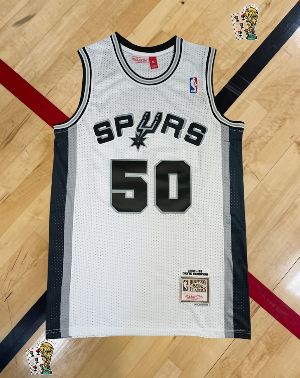 San Antonio Spurs 1998-99 Home Jersey – Robinson White Edition