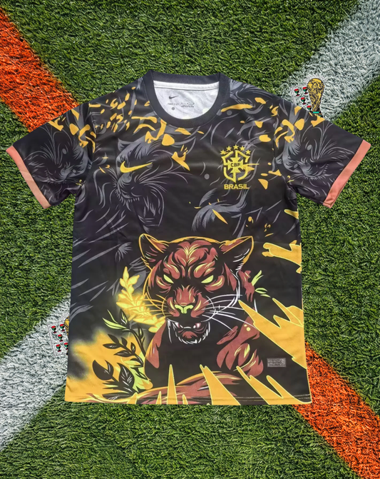 Brazil Home Jersey – Golden Panther Edition