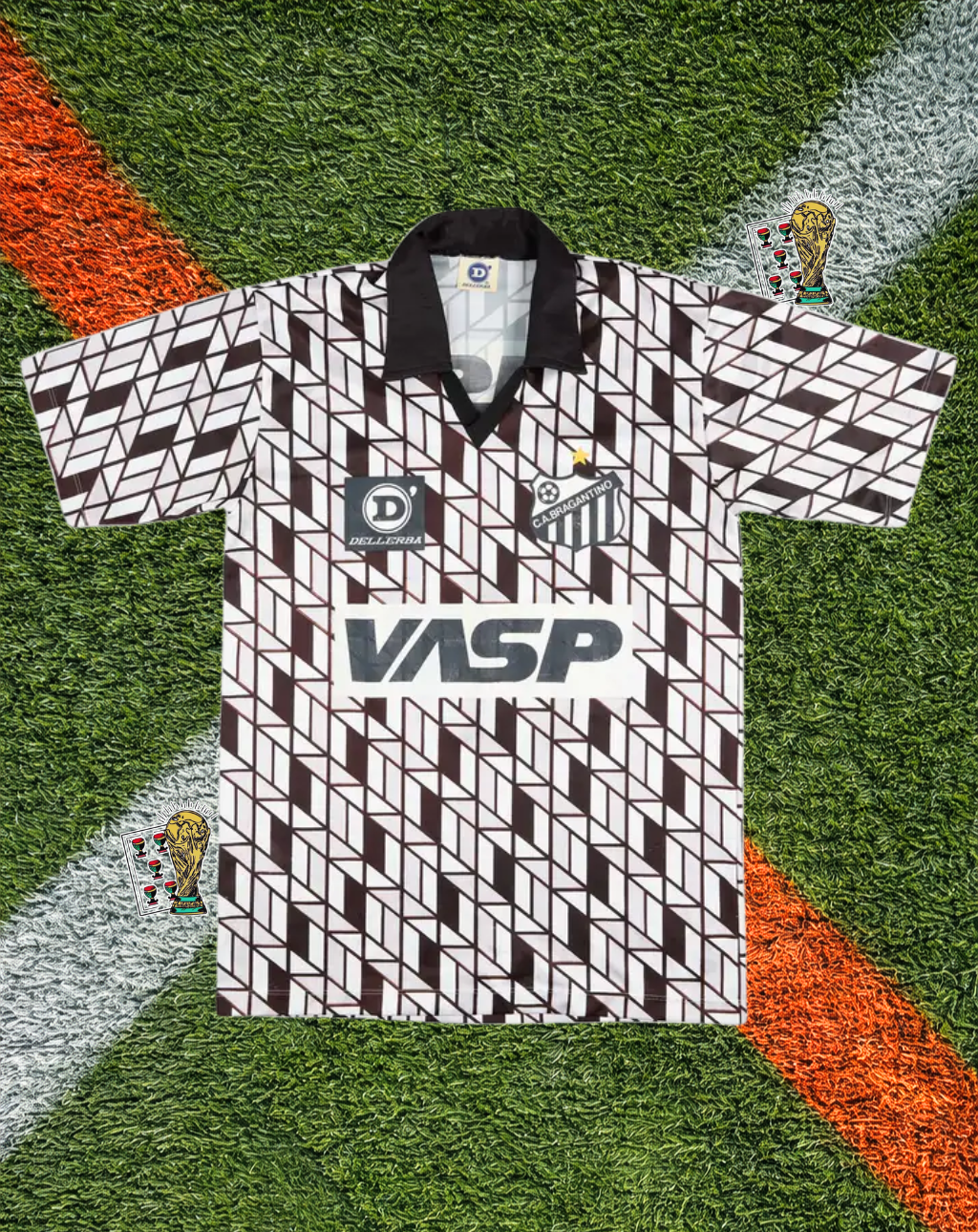 Bragantino 1993-94 Home Jersey – Geometric Mosaic Edition
