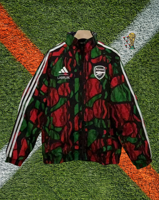 Arsenal 2020s Windbreaker – Gunners Stained-Glass Red Edition