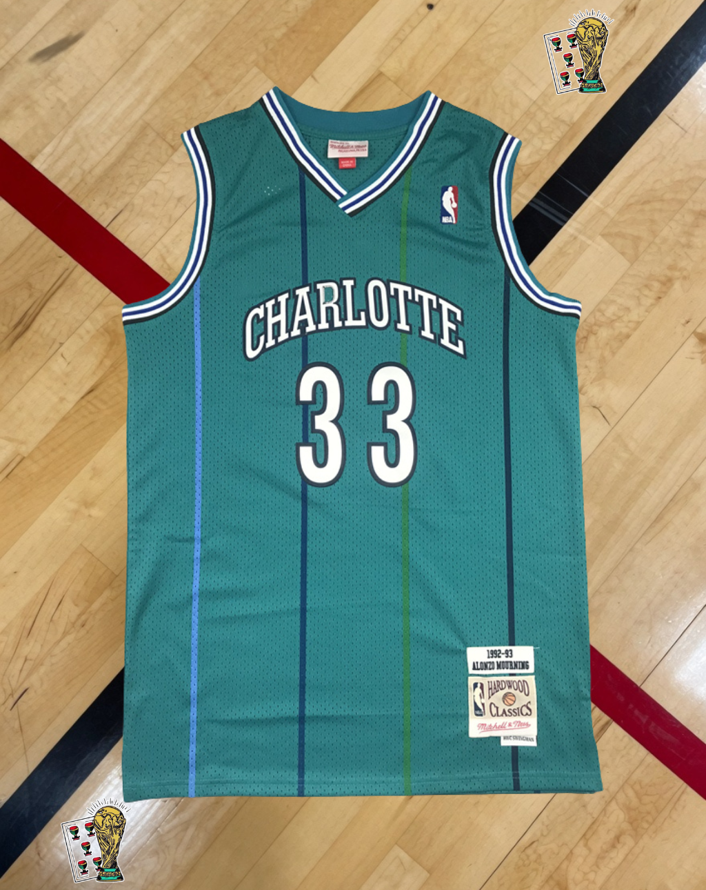 Charlotte Hornets 1992-93 Home Jersey – Mourning Edition